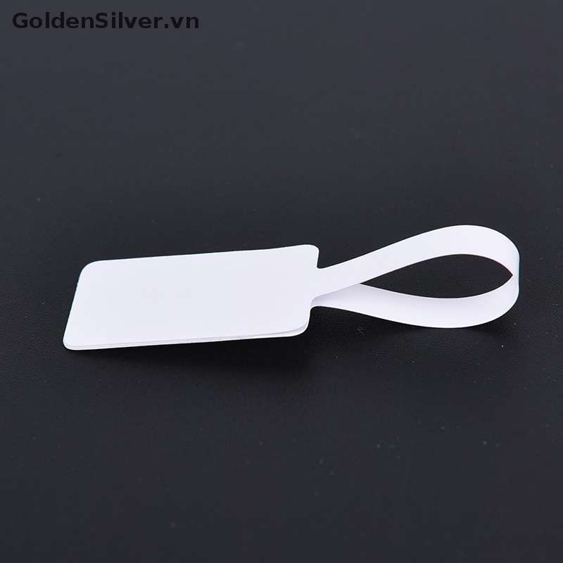 Set 100 Nhãn Dán Màu Bạc / Vàng Kèm Dây Treo Trang Sức Tiện Dụng