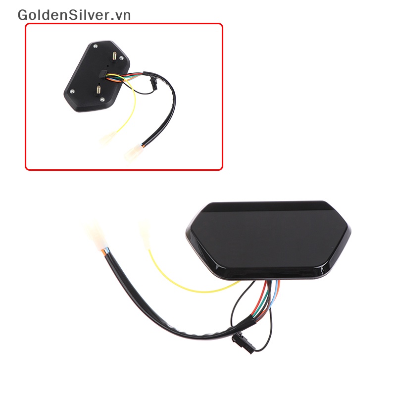 Đồng Hồ Đo Tốc Độ Xe Đạp Điện Màn Hình LCD Màu Vàng Bạc
