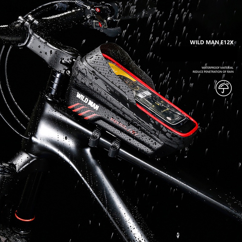 Túi Đựng Điện Thoại Màu Vàng Bạc Gắn Khung Xe Đạp Chống Thấm Nước