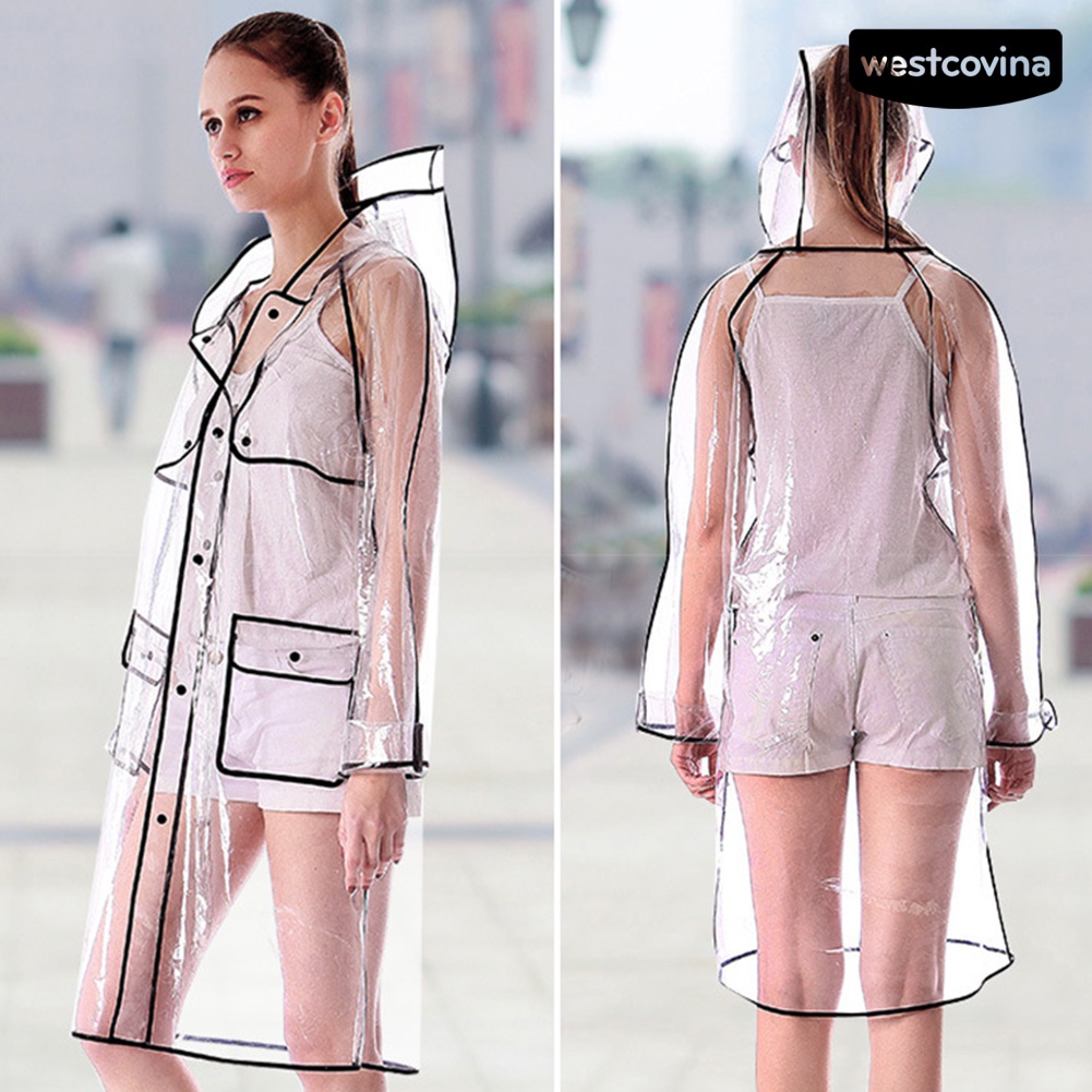 [COD]☁Áo Mưa Dày Dặn Trong Suốt Tay Dài Có Nón Chống Nước Cho Người Lớn