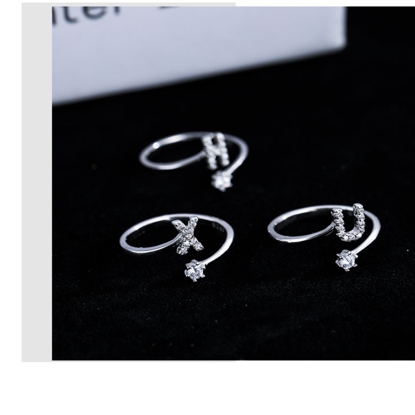 zheting Nhẫn Nữ Hở Hình 26 Chữ Cái