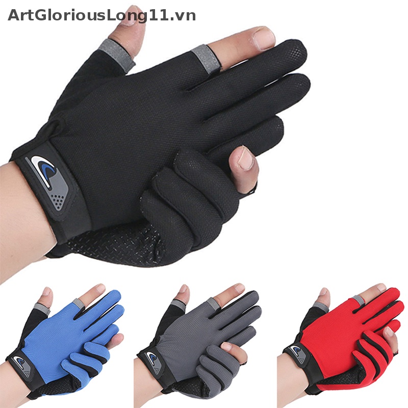 Găng Tay Câu Cá Hai Ngón Chống Nắng Chống Trượt Thoáng Khí Có Thể Chạm Màn Hình Cảm Ứng ArtGloriousLong Dành Cho Nam Nữ