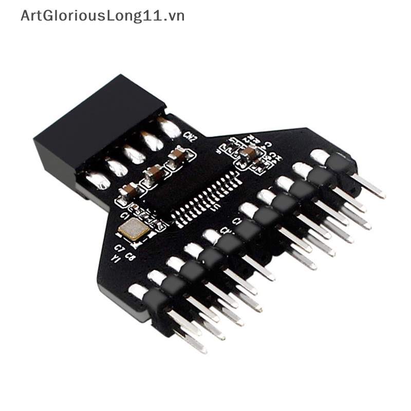 Dây Cáp Nối Bo Mạch Chủ Chuyển Đổi USB 2.0 1 Sang 2 Cổng 9 Pin