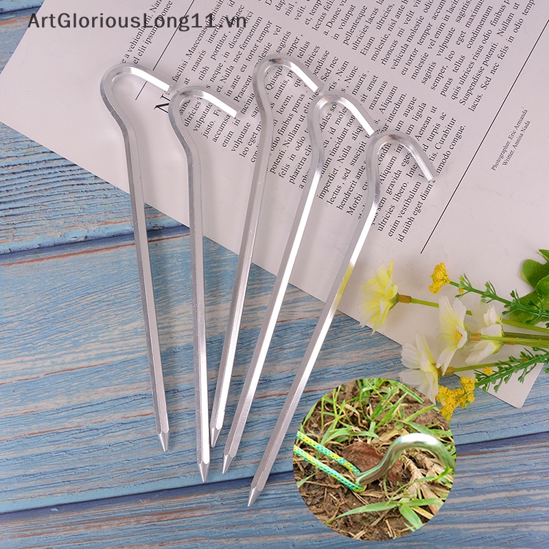 Set 5 Cọc Dựng Lều Bằng Hợp Kim Thép Cứng 7.01inch