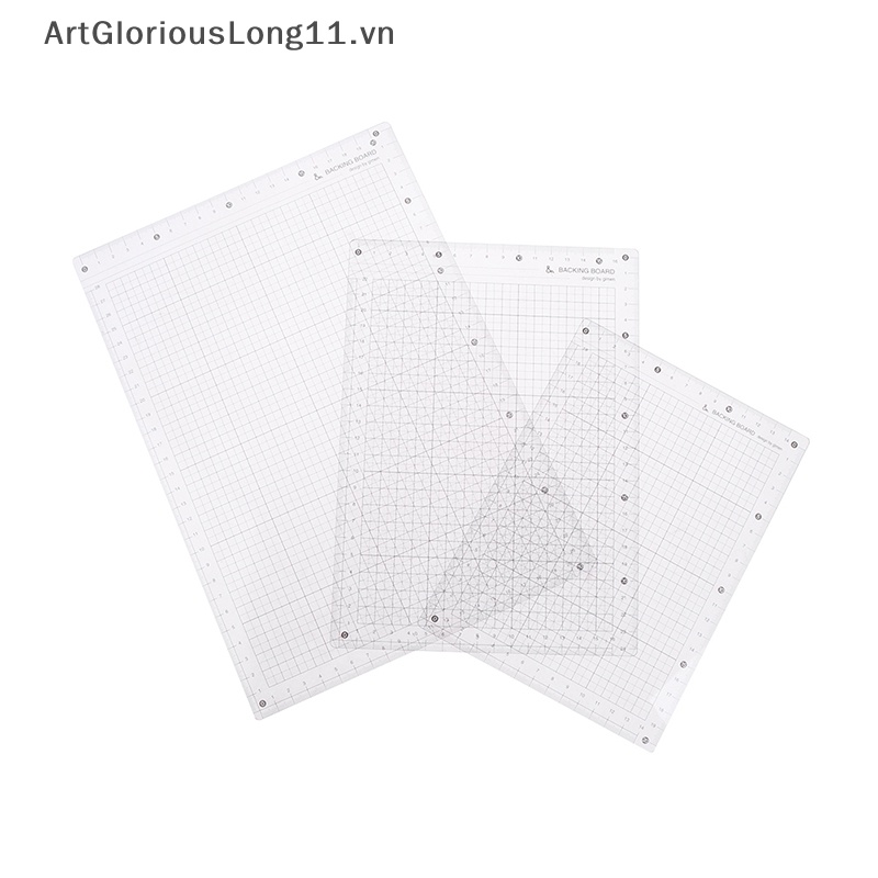 Thước Đo Lường Trong Suốt Khổ A4 B5 A5 Bằng PVC Dành Cho Học Sinh