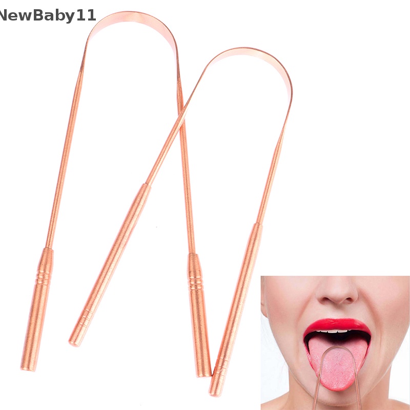 1 Dụng Cụ Cạo Lưỡi Bằng Đồng Nguyên Chất Loại Bỏ Hơi Thở
