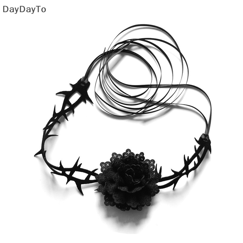 Vòng Cổ Choker Mặt Hoa Hồng Thời Trang Punk Cho Nữ