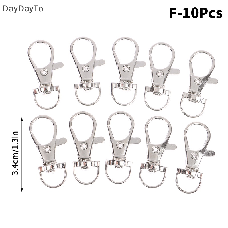 Set 10 Móc Khóa Tôm Hùm Bằng Kim Loại Dùng Làm Túi Xách DIY