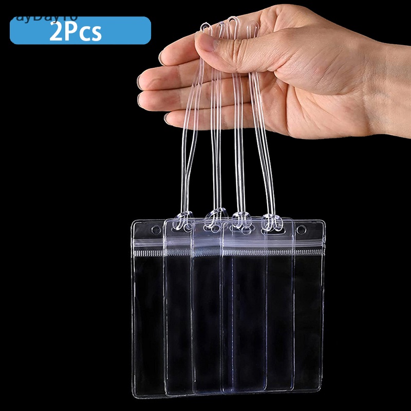 Set 2 Thẻ Hành Lý Bằng Nhựa PVC Trong Suốt Chống Nước Có Thể Tái Sử Dụng