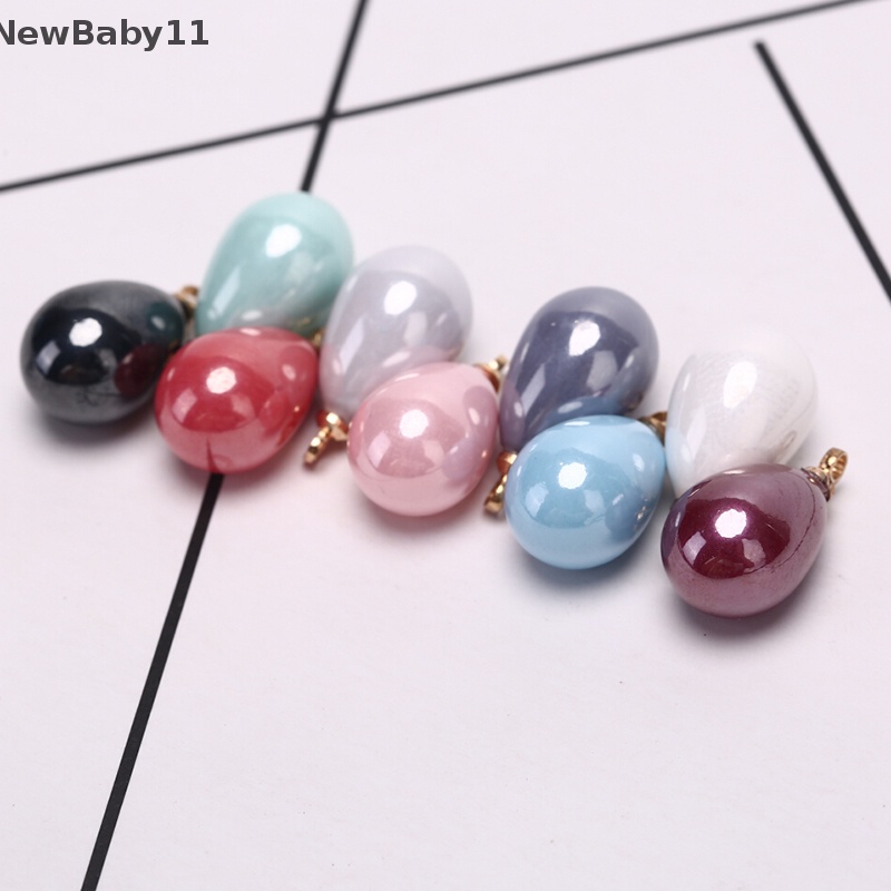 Set 10 Mặt Dây Chuyền Ngọc Trai Hình Giọt Nước Thời Trang