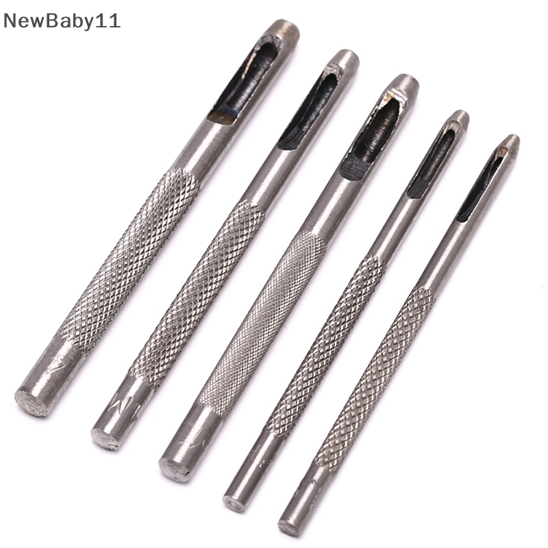 Bộ 5 Cái Dụng Cụ Đục Lỗ Dây Nịt Da Hình Tròn DIY Kèm Hộp
