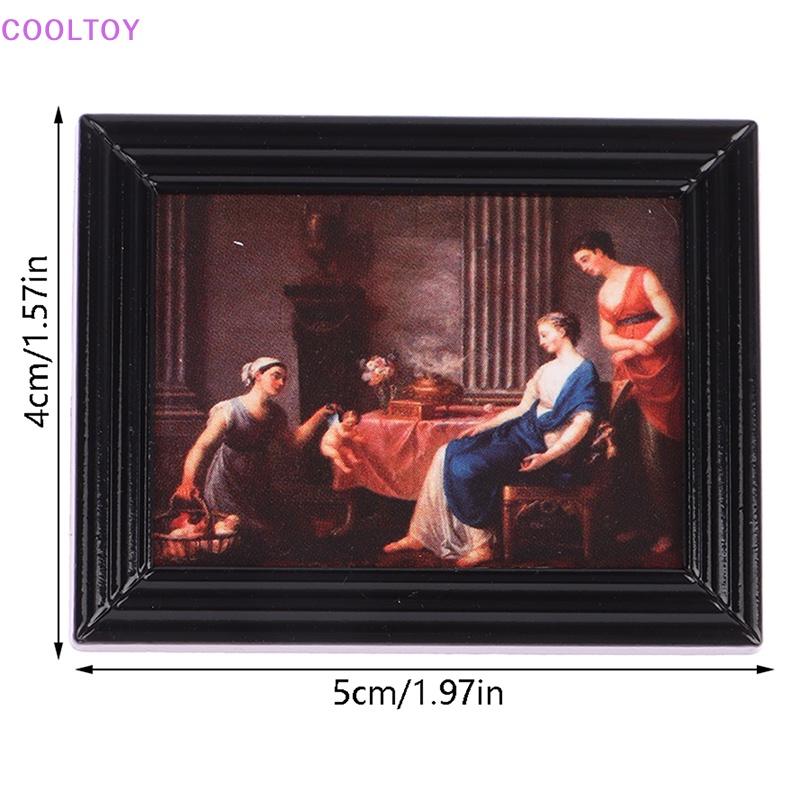 Cooltoy Khung Tranh Sơn Dầu Mini 1 / 12 Trang Trí Nhà Búp Bê
