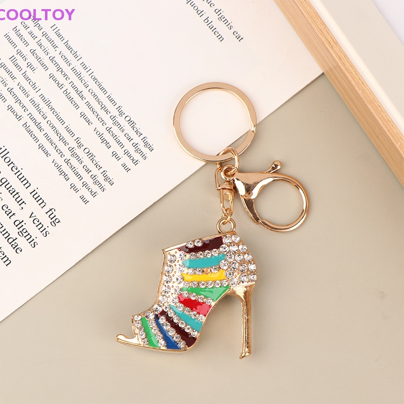 Móc Khóa Hình Giày Cao Gót Đính Đá Thời Trang
