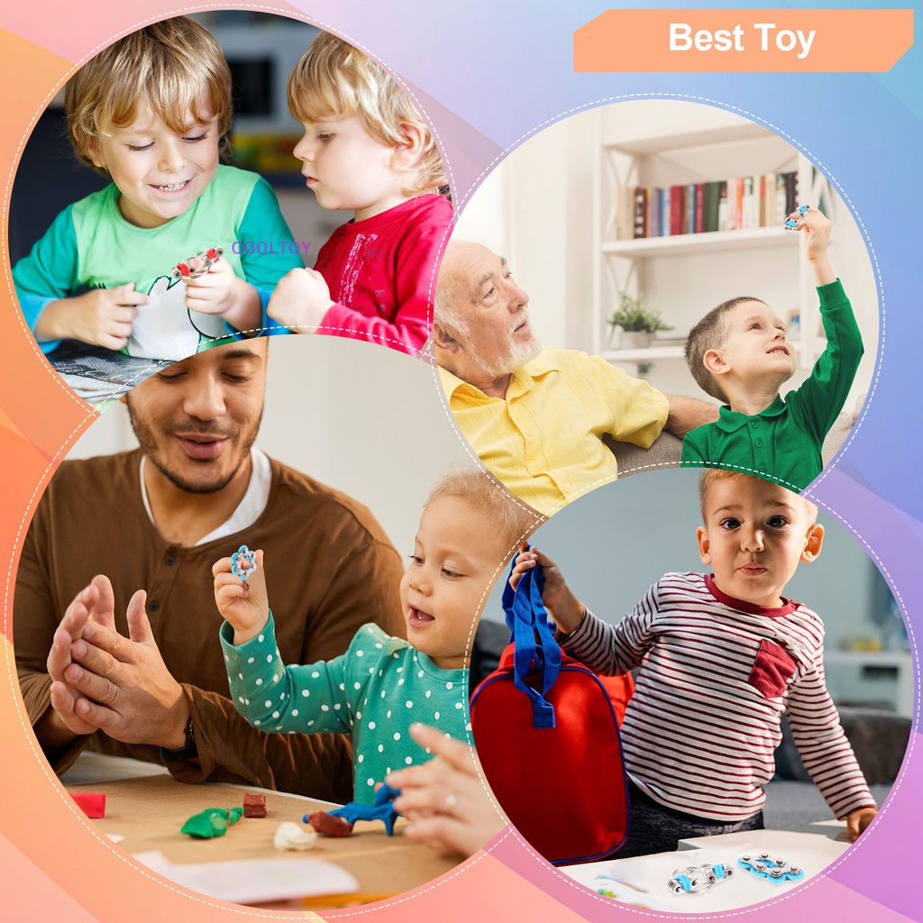 Cooltoy Set 8 Đồ Chơi Fidget Spinner Dây Xích Xe ĐạP Cho Trẻ Em NgườI LớN ADD ADHD