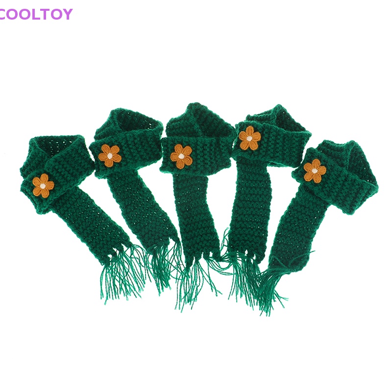 Cooltoy Set 5 Khăn Quàng Cổ Mini Dệt Kim Phong Cách Giáng Sinh Cho Búp Bê