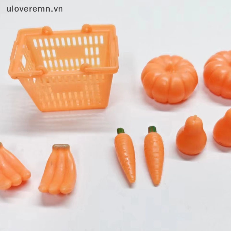 Giỏ Tre Đựng Trái Cây Giả 16CM Trang Trí Nhà Búp Bê