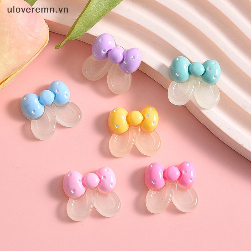 Set 10 Nơ Nhựa 21 * 19mm Trang Trí Ốp Điện Thoại