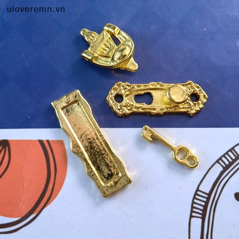 Phụ Kiện Khóa Cửa Kim Loại Mini Trang Trí Nhà Búp Bê