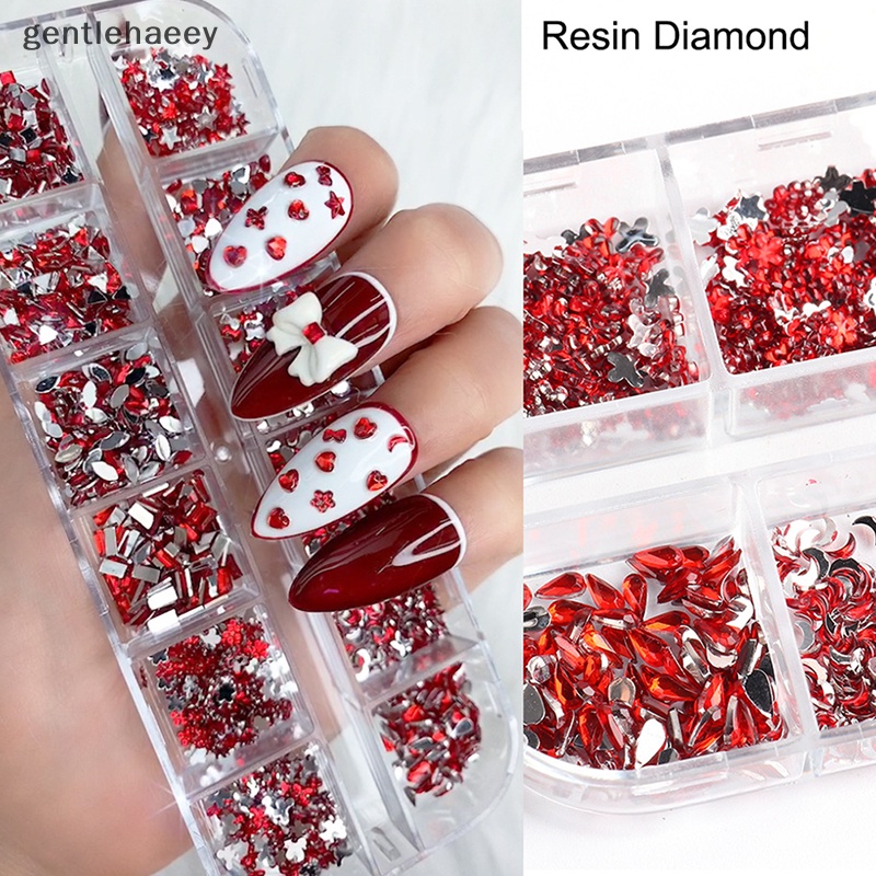 Hộp 12 Ngăn Đựng Đá Pha Lê Nhiều Kích Cỡ