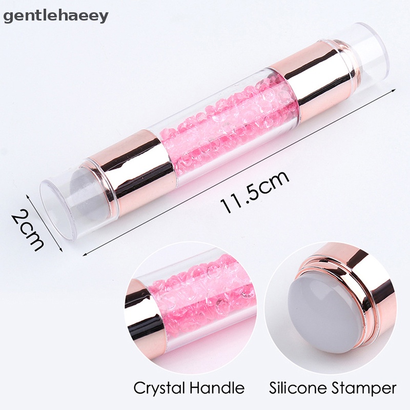 Bộ Dụng Cụ In Vẽ Móng Nghệ Thuật Bằng Silicone Với Tay Cầm Kim Loại