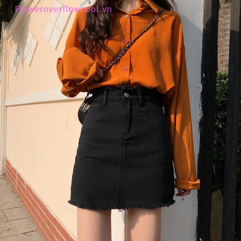 Chân Váy Jean Ngắn Dáng Chữ A Co Giãn Thời Trang Dạo Phố 2023 Cho Nữ