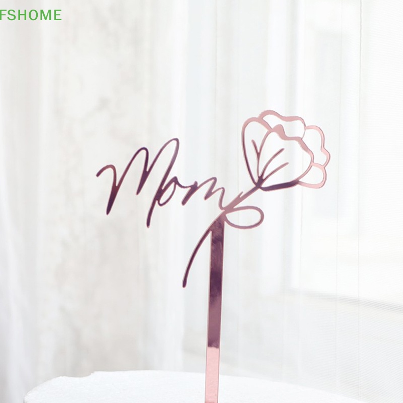 Topper Cắm Trang Trí Bánh Kem Hình Trái Tim Màu Vàng Bằng Acrylic Cho Ngày Của Mẹ Và Bé#Phụ Kiện Trang Trí Món Tráng Miệng 39; s Mới