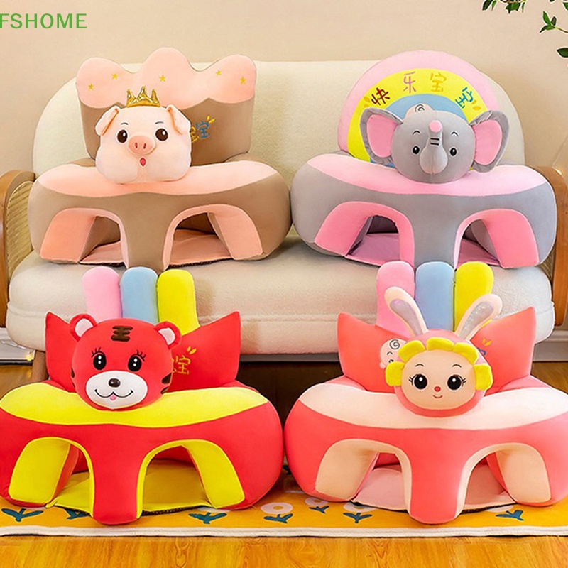 Fshome Vỏ Bọc Ghế Sofa Hỗ Trợ Bé Tập Ngồi Hình Hoạt Họa Nhồi Bông Mới