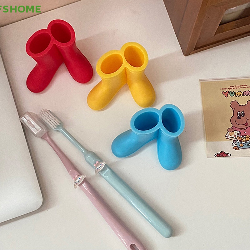 Fshome Giá Đỡ Bàn Chải Đánh Răng Bằng Silicon Hình Hoạt Hình Sáng Tạo Cho Phòng Tắm Hàng Mới