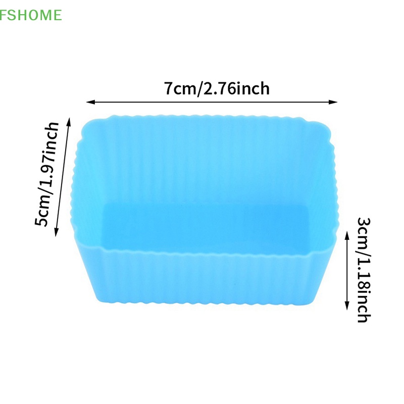 Set 5 Khuôn Silicon Làm Bánh Hình Chữ Nhật Mới