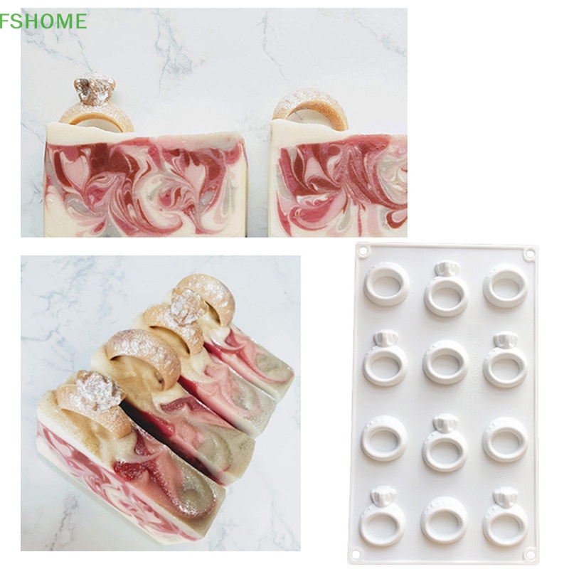 1 Khuôn Silicon Làm Bánh Mousse 12 Lỗ Hình Tròn Mới