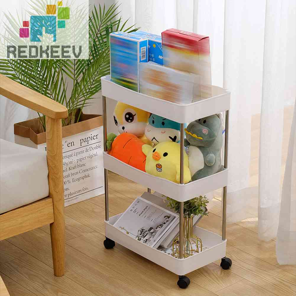 Giá Kim Loại 3 Tầng Có Thể Tháo Rời Để Đựng Đồ Nhà Bếp / Phòng Tắm