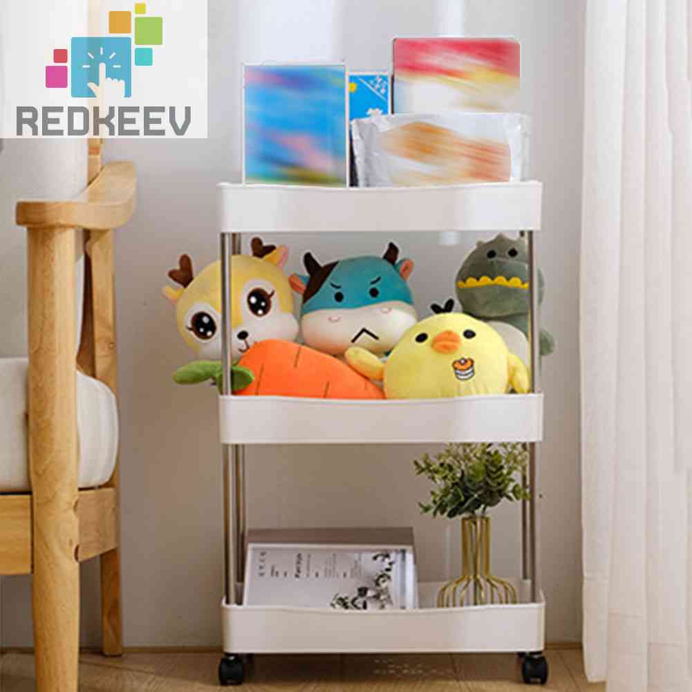 Giá Kim Loại 3 Tầng Có Thể Tháo Rời Để Đựng Đồ Nhà Bếp / Phòng Tắm