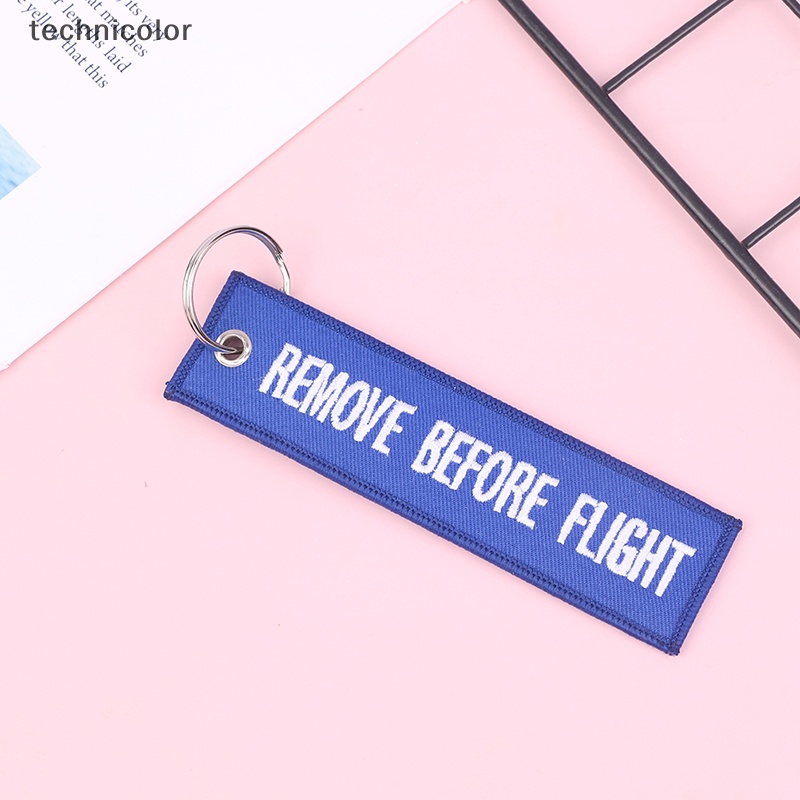 Móc Khóa In Chữ Remove Before Flight Thời Trang