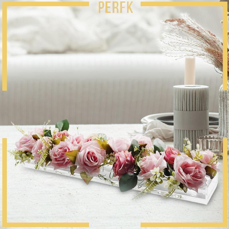 Lọ Hoa Hình Chữ Nhật Bằng Acrylic Trong Suốt Dùng Trang Trí Phòng Khách