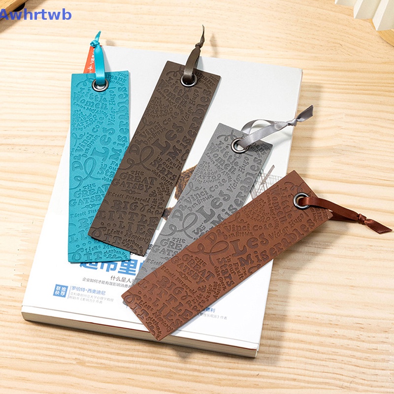 Awhrtwb Thẻ Đánh Dấu Trang Sách Bằng Da Thật In Chữ Tiếng Anh Cầm Tay Dùng Làm Quà Tặng Giáo Viên