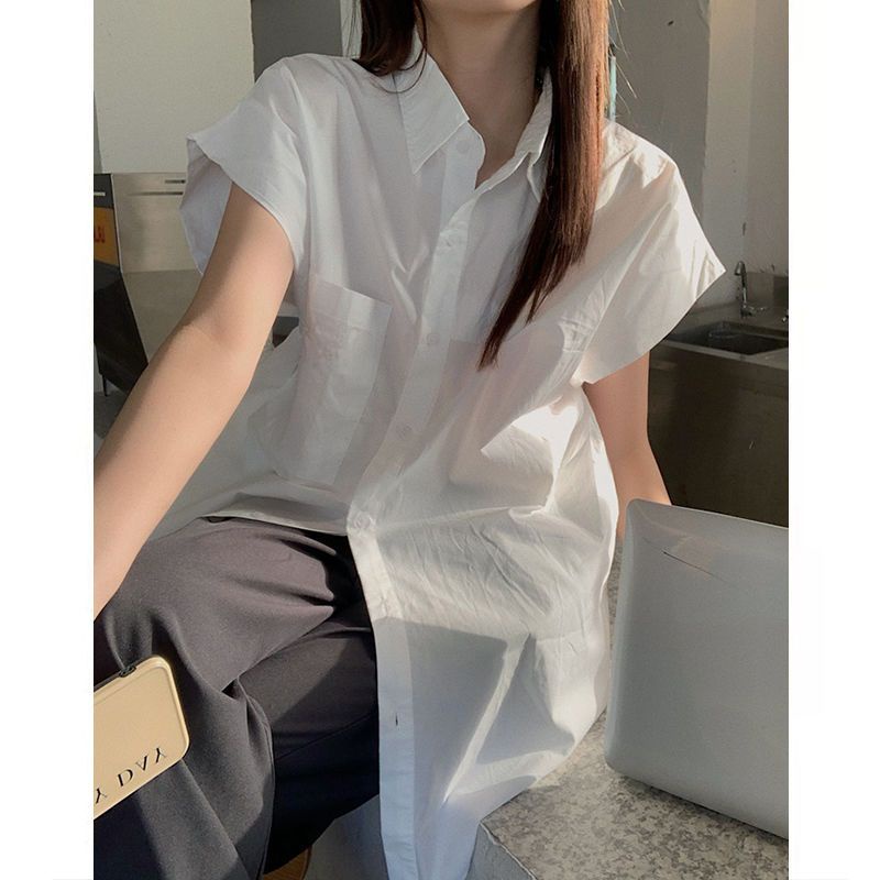 Áo Sơ Mi Tay Ngắn Thêu Họa Tiết Phong Cách Hong Kong Thời Trang Mùa Hè Cho Nữ