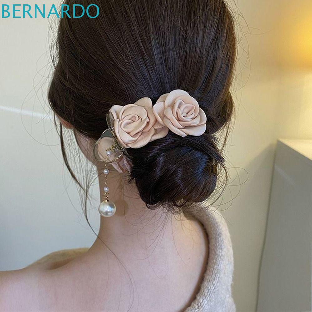 Kẹp Tóc Càng Cua Đính Hoa Hồng Ngọt Ngào Thanh Lịch Cho Nữ BERNARDO