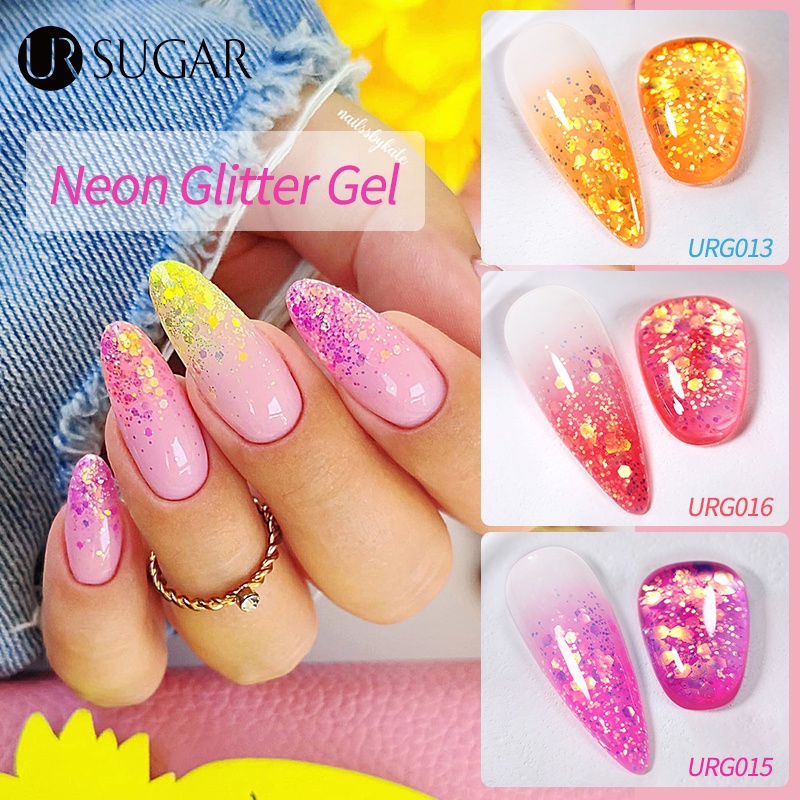 Gel Sơn Móng Tay Màu Sắc Neon Lấp Lánh 7ml