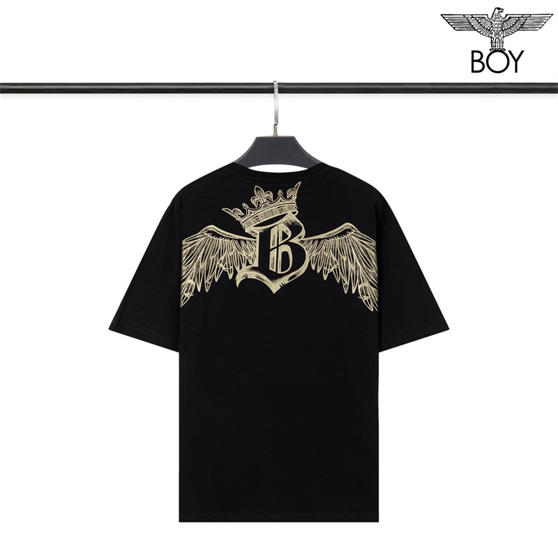 Áo Thun Cotton Tay Ngắn Dáng Rộng In Chữ BO-Y Plus Size Unisex