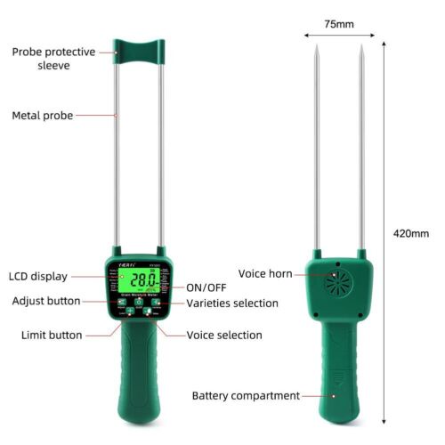 Cảm Biến Độ Ẩm Bằng Giọng Nói 15V - 25V Bằng Thép Carbon Có Màn Hình LCD°C-50°C