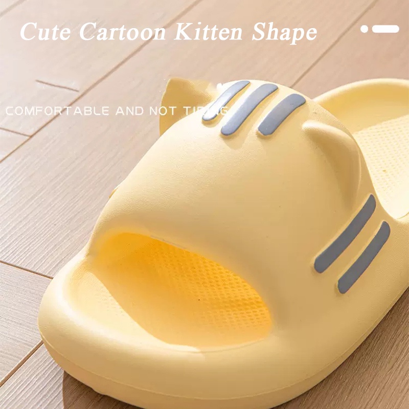 Dép Đi Trong Nhà Chống Trượt Hình Tai Mèo Hoạt Hình Đáng Yêu