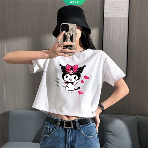 Áo Thun Tay Ngắn Dáng Rộng In Hình Kuromi Dễ Thương Thời Trang Mùa Hè 2023 Cho Nữ Y2k
