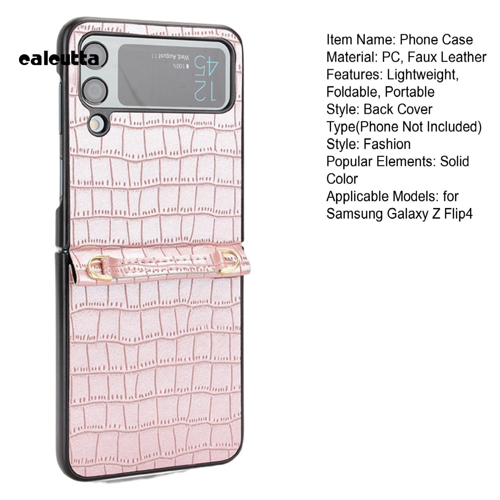1 Bộ Bao Da Điện Thoại Giả Nắp Gập Dễ Mang Theo Cho Samsung Galaxy Z Flip4