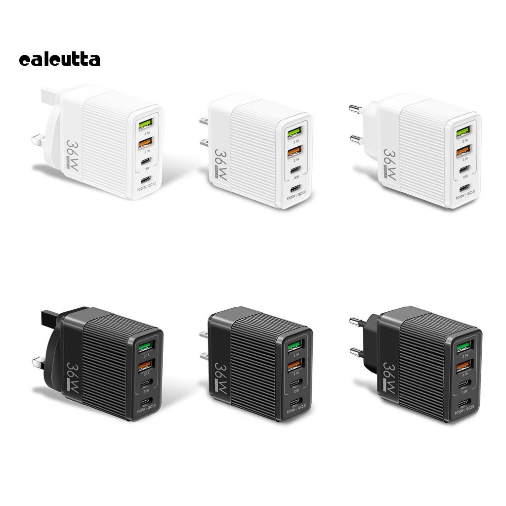 Bộ Sạc AC100-240V 2 Cổng Usb / PD15W / PD20W 36W Chất Lượng Cao