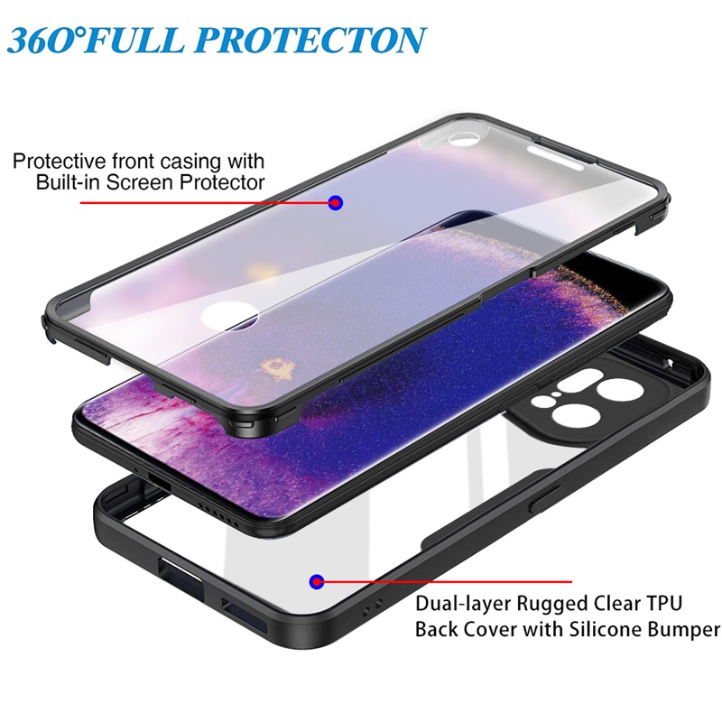 Ốp Điện Thoại 2 Trong 1 Chống Sốc Bảo Vệ 360 Độ Cho Realme C30 C21Y C25Y C25s C25 C21 Narzo 50 Pro 20 Pro 30A HD