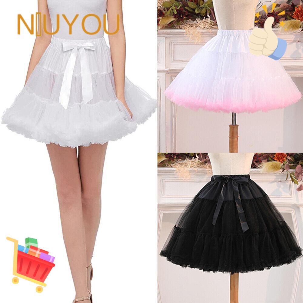 Niuyou Áo Khoác Petticoat Đám Mây Vintage Hỗ Trợ Lolita Rockabilly Không Xương Dưới Bàn