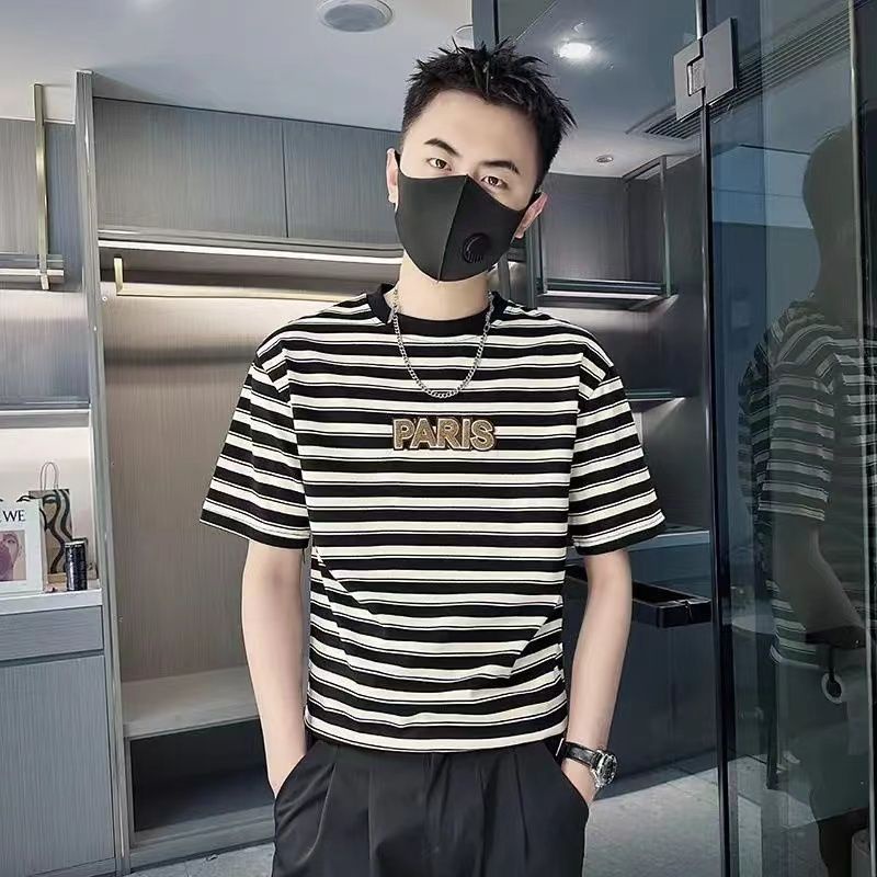 Áo Thun Nam Ngắn Tay Thêu Chữ Mới 2023