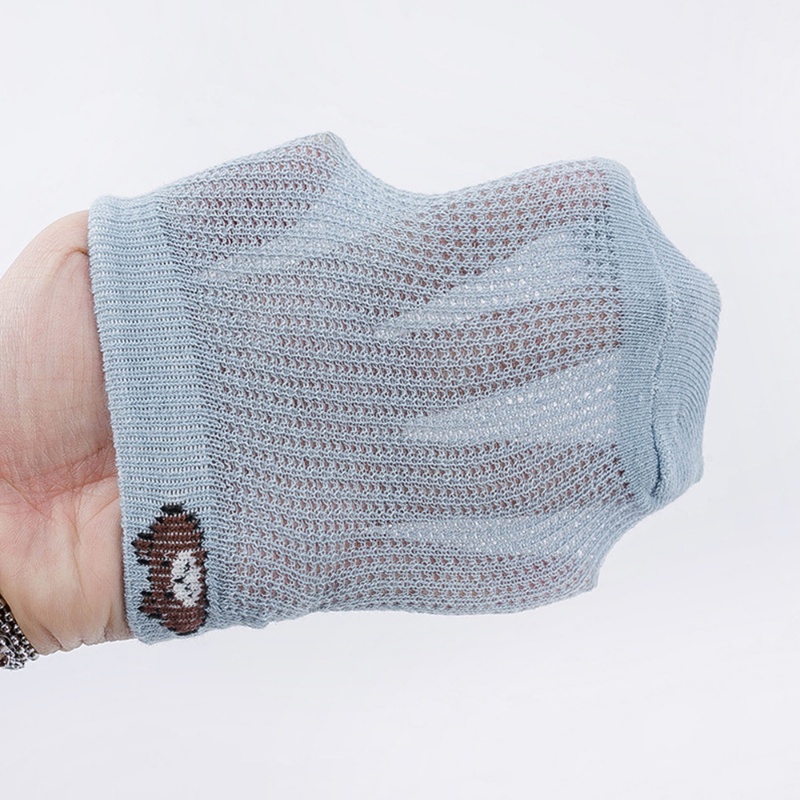 Bộ 2 Đôi Vớ Cotton Thoáng Khí Mềm Mại Co Giãn Thấm Hút Mồ Hôi In Hình Gấu Hoạt Hình Dành Cho Trẻ Em