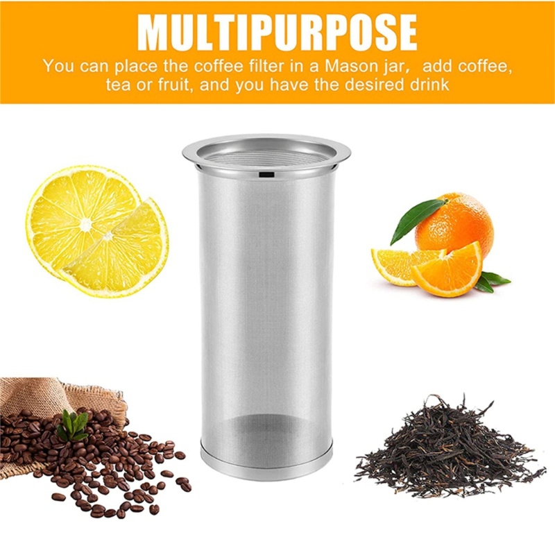 Set 2 Dụng Cụ Lọc Lạnh Miệng Rộng Có Thể Tái Sử Dụng