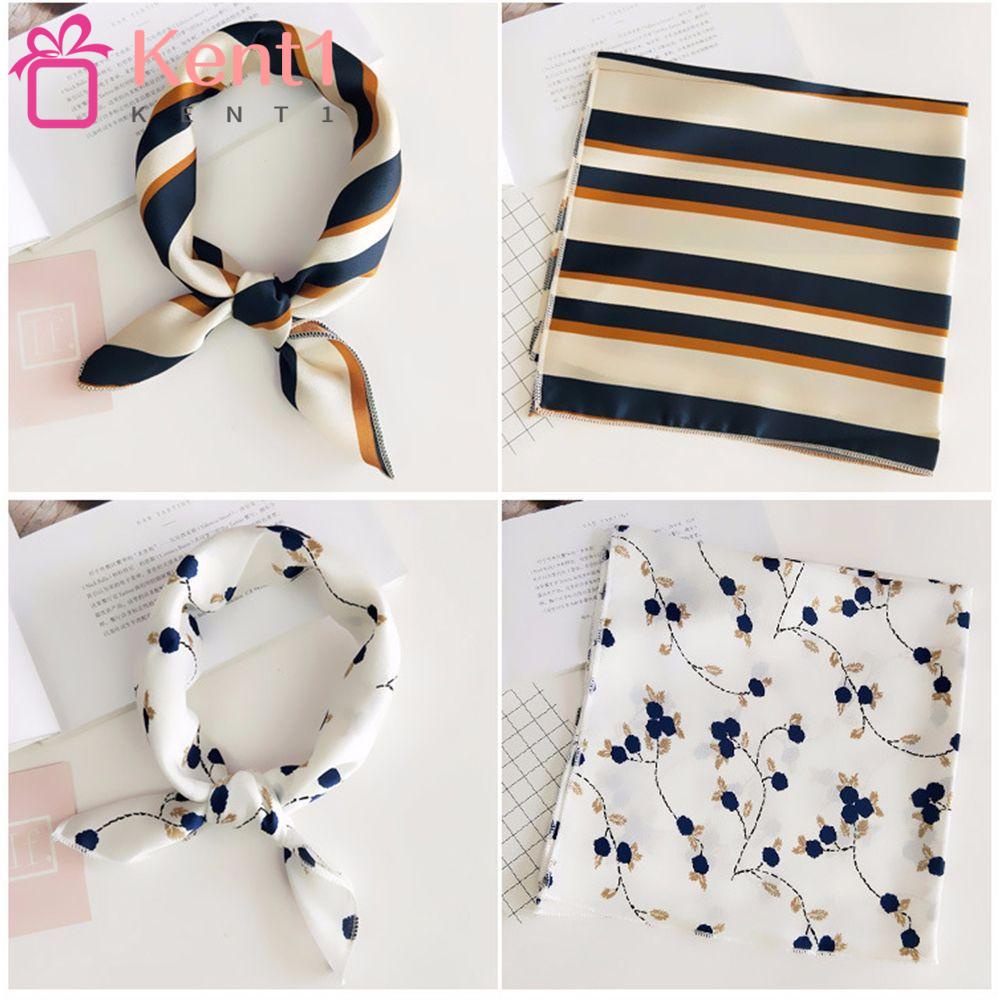 Khăn Choàng Cổ Hình Vuông Cỡ Nhỏ Phong Cách Vintage Thanh Lịch Thời Trang Kat1